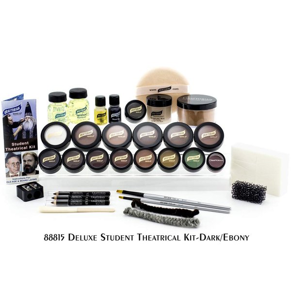 Graftobian Student Theatrical Makeup Kit Deluxe - Dark/Ebony