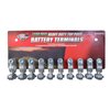 Road Power 903-10 Top Post Battery Terminal; 10-Pack; Chrome; 6 and 12-Volt
