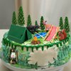 Yinder 16 Pcs Camping Cake Toppers Camping Cake Decorations Set Camping Party Decorations Camping Birthday Party Supplies Fireside Camp Decor Include Tent Campfire for Camper Forest Theme Party