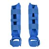 Karate Shin Instep Martial Arts Padded Shin Guards Protectors Sparring Taekwondo Training Pads (Blue, XL)