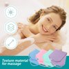 4 Pack Exfoliating Body Scrubber with Handles, Nylon Exfoliating Cloth Extended Length Back Scrubber Stretchable Pull Strap Shower Back Scrubber for Shower for Women&Men(4 Pack-Green+Blue+Purple+Pink)