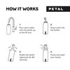 Petal Foaming Soap Dispenser with Hand Soap Refills - Zero Waste Hand Soap Dispenser - Natural Soap - Vegan - Cruelty Free - Made in the USA - (8.5oz) - (4ct) - (Citrus Ginger, Silver (Aluminum))