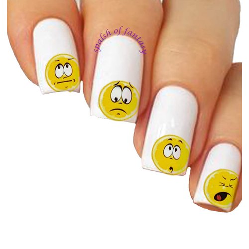 Emoticons Nail Art Water Slide Decals ::: 8pcs