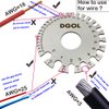 DGOL Stainless Steel SWG Sheet Metal Wire Cable Gage Standard Thickness Gauge with Very Clear Numbers and Letters