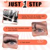 Self Adhesive Lash Clusters Kit 160 Pcs Flu-ffy 10-16mm DIY Eyelash Extensions Kit, No Glue Lashes Press On Lashes, Pre Bonded Lash Clusters with Eyelash Brushes and Lash Tweezers(No Glue 40D+50D)