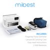 mibest OLED Finger Pulse Oximeter, O2 Meter, Dual Color White/Black