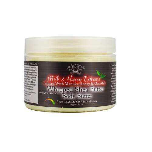 Yadain Milk & Honey Extreme Body Butter | Whipped Shea Butter for Face and Body Moisturizing Natural Body Butter for Skin Hydration & Protection, 12oz