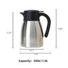 GiNT 34Oz Thermal Coffee Carafe, Insulated Stainless Steel Coffee Carafes for Keeping Hot/Double Walled Vacuum Coffee Carafe (Silver, 1L)