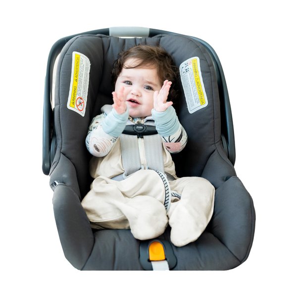 Buckle Me Baby Coats Sleep Sack | Car Seat Blanket | Car Seat to Crib Baby Wearable Blanket for Easy Transitions from Stroller, High Chair or Any 5 Point Harness | 4-8 Months Cream Blankie