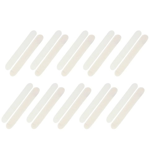 Sweat Absorbent Hat Liner Strips (Adhesive, Disposable) - Moisture Absorbing Quick and Easy Stick-On (20) White
