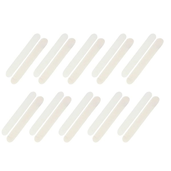 Sweat Absorbent Hat Liner Strips (Adhesive, Disposable) - Moisture Absorbing Quick and Easy Stick-On (20) White