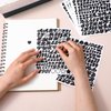 Classicseali 1768PCS 15 Sheets Letter Decals,0.5 inch Cursive Letter Stickers,Self-Adhesive Vinyl Black Letters Sticker, Handwritten Letters for Mailbox, Windows, Doors, Cars, Scrapbooks
