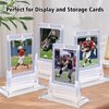 8PCS Magnetic Card Holders for Trading Cards, Card Protector Holders with Acrylic Stands Bases, Baseball Card Holders Fit for MTG, Game Cards, Sports Cards, Football Cards, Baseball Cards (8PCS)
