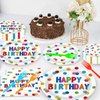 Happy Birthday Decorations 96 Pieces Happy Birthday Plates and Napkins Party Supplies Disposable Paper Birthday Plates and Napkins, Forks for Boys Girls Birthday Party Decorations