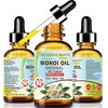 Botanical Beauty MONOI OIL Original - Tiare flowers in Coconut Oil 100% Natural 2 Fl.oz - 60 ml Pure for FACE, SKIN, BODY, HAIR, NAILS