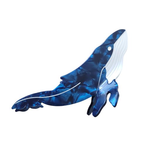 Blue Whale Hair Clip,Acetate Claw Clips,Hair Clips for Women