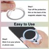 uxcell 5Pcs Magnetic Adapter Ring, Universal Magnetic Wireless Charger Conversion Kit Sparkle Magnetic Metal Ring Adhesive Sticker Ring for Phone Case, 4 Colors
