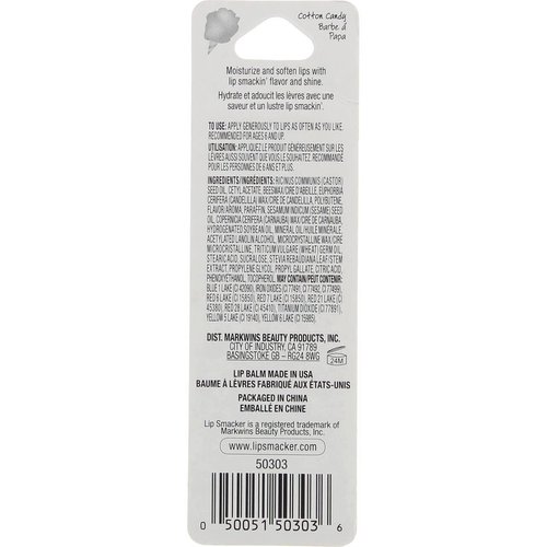 Lip Smacker Lip Gloss, Cotton Candy 0.14 oz (Pack of 4)
