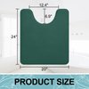 Smiry Memory Foam Toilet Rugs U-Shaped 20x20, Extra Soft Absorbent Non-Slip Contour Bathroom Rugs, Machine Washable Bath Mats for Toilet, Green