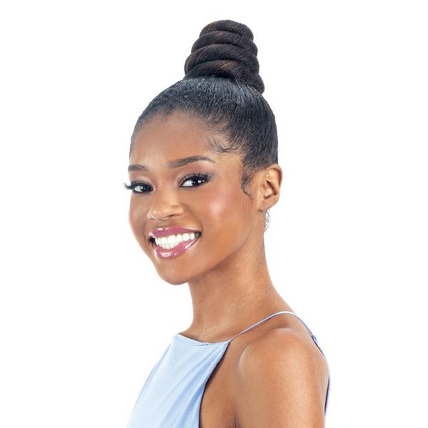 FREE TRESS FreeTress Equal Updo Swirly Updo (Piano Mix Off Black and Light Auburn P1B30)