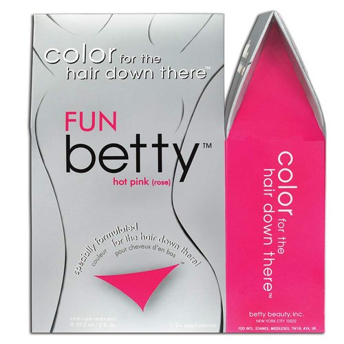 Fun Betty - Hair Color for the Hair Down There Kit, Hot Pink (6-Pack)