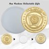 SW Poker Card-Guard Coin Collectibles Table Games Poker Card-Guard Protector Golden Coin Chip w/Plastic Case, Poker Chips Coin, A Great Coin Collecting Gifts for Husband, Father, Friends