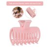 Haosie 15PCS Hot Roller Clips, Curler Claw Clip for Girls Women, Hair Roller Clips Fixing Clamp, Holding Section Claw Hairdressing Tool, Hair Rollers for Long Medium Hair(Pink)