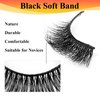 Fox Eye Lashes, Wispy False Eyelashes D Curl Mink Lashes Fluffy False Lashes Natural Look Cat Eye Lashes Strip Pack 7 Pairs