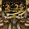 Happy New Year Backdrop New Year Party Banner Decorations Happy New Year's Eve Banner Happy New Years Party Supplies 70.8 x 43.3 Inch