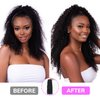 IDN BEAUTY Seamless Clip In Hair Extensions Human Hair, Kinky Curly 14 Inch 110g 7pcs Natural Black Seamless Curly Clip Ins Remy Human Hair Seamless Clip Ins For Black Women PU Weft Invisible Edge