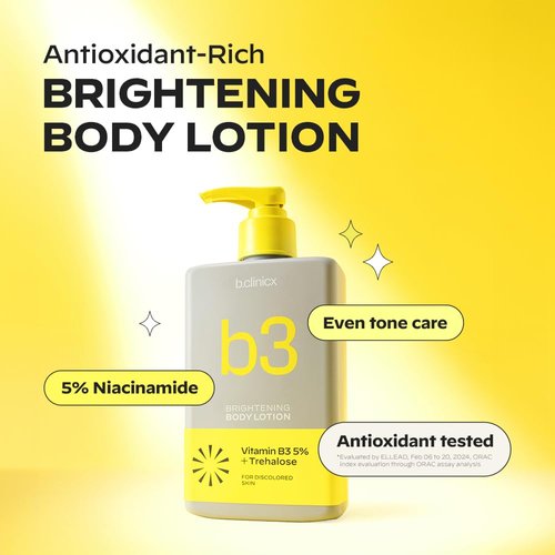 b.clinicx B3 Body Lotion (10.14 fl oz) - Body Lotion With 5% Niacinamide, Body Cream, Korean Skin Care