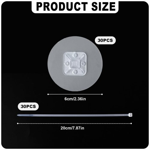 30pcs Furniture Anchors, Furniture Anchors Adhesive Furniture Anchors No Drill with Nylon Anti Tip Furniture Straps Furniture Straps for Baby Proofing