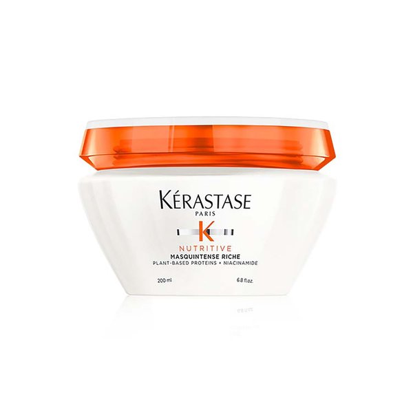 KERASTASE Nutritive Masquintense Riche Hair Mask | Deeply Nourishes & Conditions | With Plant-Based Proteins & Niacinamide | For Medium to Thick Dry Hair | 6.8 Fl Oz