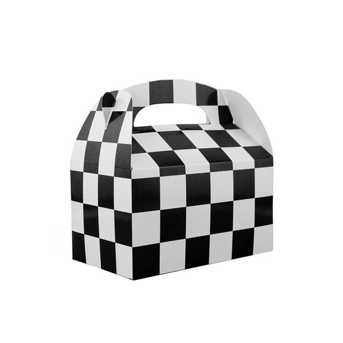 Adorox Set of 12 Checkered Racing Treat Boxes Race Car Theme Party Favors