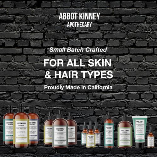 ABBOT KINNEY APOTHECARY Men's 3-in-1 Wash, Moisturizing Shampoo, Conditioner, and Body Wash for Men, Suitable for All Skin and Hair Types, 12oz (Tea Tree)