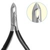 Cuticle Nipper with Cuticle Pusher- Professional Grade Stainless Steel Cuticle Remover and Cutter - Durable Manicure and Pedicure Tool - Beauty Tool Perfect for Fingernails and Toenails (Black)