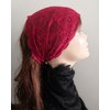 Oyabridal Vintage Lace Headbands for Women Elastic Lace Halloween Headband Party Accessories (Burgundy)