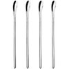 Stainless Steel Coffee Stirring Spoons – Set of 4, 7.6-Inch Reusable Drink & Cocktail Swizzle Sticks, Slim Salt or Condiment Spoons – Modern Long Handle Design for Bar, Kitchen & Parties