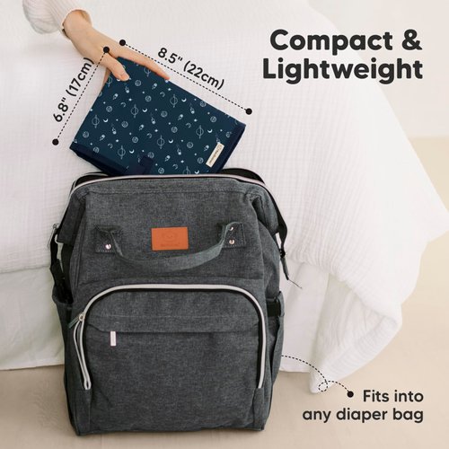 Portable Diaper Changing Pad - Waterproof Foldable Baby Changing Mat - Travel Diaper Change Mat - Lightweight Changing Pads for Baby - Baby Changer - Machine Washable (Planets)