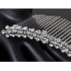 Alilang Contemporary Elegant Silver Tone Clear Crystal Rhinestone Bridal Hair Comb