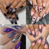 Spider Nail Stickers for Nail Art 8 Sheets Halloween Nail Art Stickers 3D Self-Adhesive Black White Spider Web Design Halloween Nail Charms Goth Nail Art Decorations for Women DIY Salon Nail Supplies