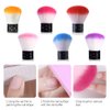 Kalolary 6Pcs Nail Art Dust Brush Remover Powder Cleaner Kabuki Brushes Makeup Powder Blush Brushes Nail Cleaning Brush Nail Art Tools for Cosmetic Makeup or Nail Art-Colorful