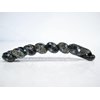 Slim black sparkly banana hair claw clip with crystals rhinestones (Crystal color: Gray and dark blue)
