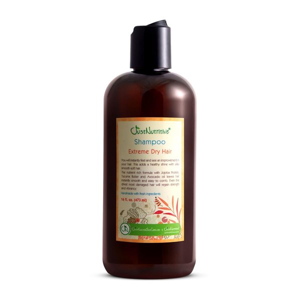 Just Nutritive Extreme Dry Hair Shampoo | Best Shampoo for Extremely Dry Hair | Restore Dry Damaged Hair | Deeply Nourishing | For Men And Women 16 fl oz