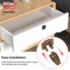 homdiy 4 Pack Plastic Drawer Slides Track Guide and Glides-Drawer Replacement Part for Center Mount Drawer，Brown Replacement Parts for Dressers and Nightstand Drawer Systems