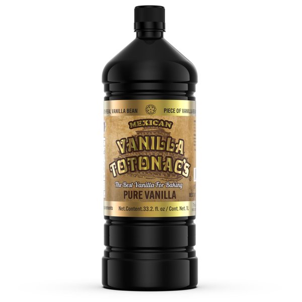 Mexican Vanilla Totonac's Pure Extract - 33.2 Oz Bottle - Premium Vanilla Liquid for Baking & Cooking, Packaging May Vary