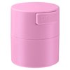 Lurrose Eyelash Glue Storage Container Airtight Lash Glue Storage Container Eyelashes Extension Adhesive Jar Tank Cosmetic Storage Case for Women Girls (Pink)