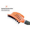Zabolight Premium Vent Boar Bristle Hair Brush Vented Detangling Oversize Hair Brush for Thick Long Curly Hair, Curved Fast Blow Drying Brush for Women & Men (Orange)