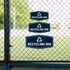 Fancy Plus Recycling Bin Wall or Door Sign Easy Installation | Eco-Friendly Green Awareness -Small