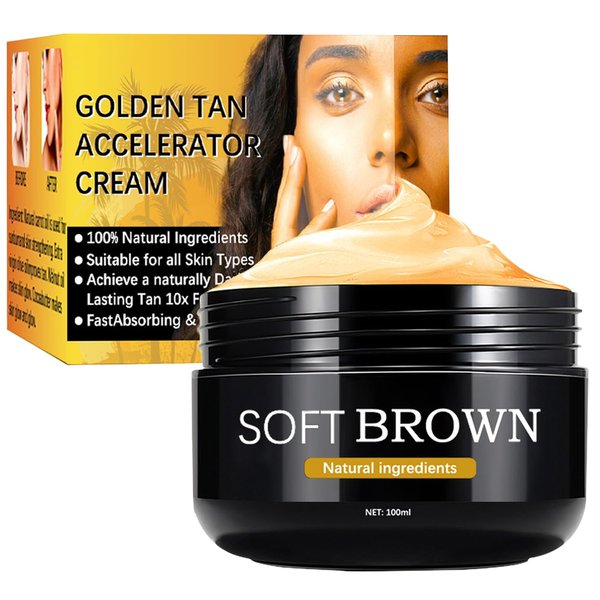 Luxury Intensive Tanning Gel, Natural Tanning Accelerator Cream Gel, Brown Tanning Gel, for Sunbeds & Outdoor Sun (1PC)